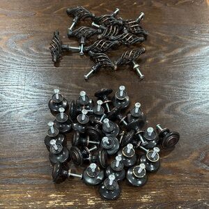 Set of 39 Oil Rubbed Bronze Cabinet Knobs